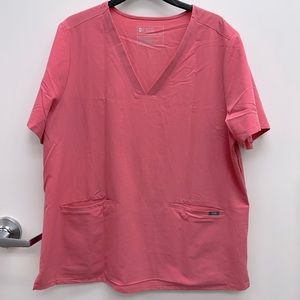 Figs Scrubs Neon Pink Casma 2XL Top & Yola XLP Pants Set